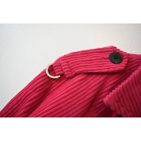 Vintage Tommy Hilfiger pink corduroy jacket peacoat shacket fleece sherpa lining - Picture 8 of 8